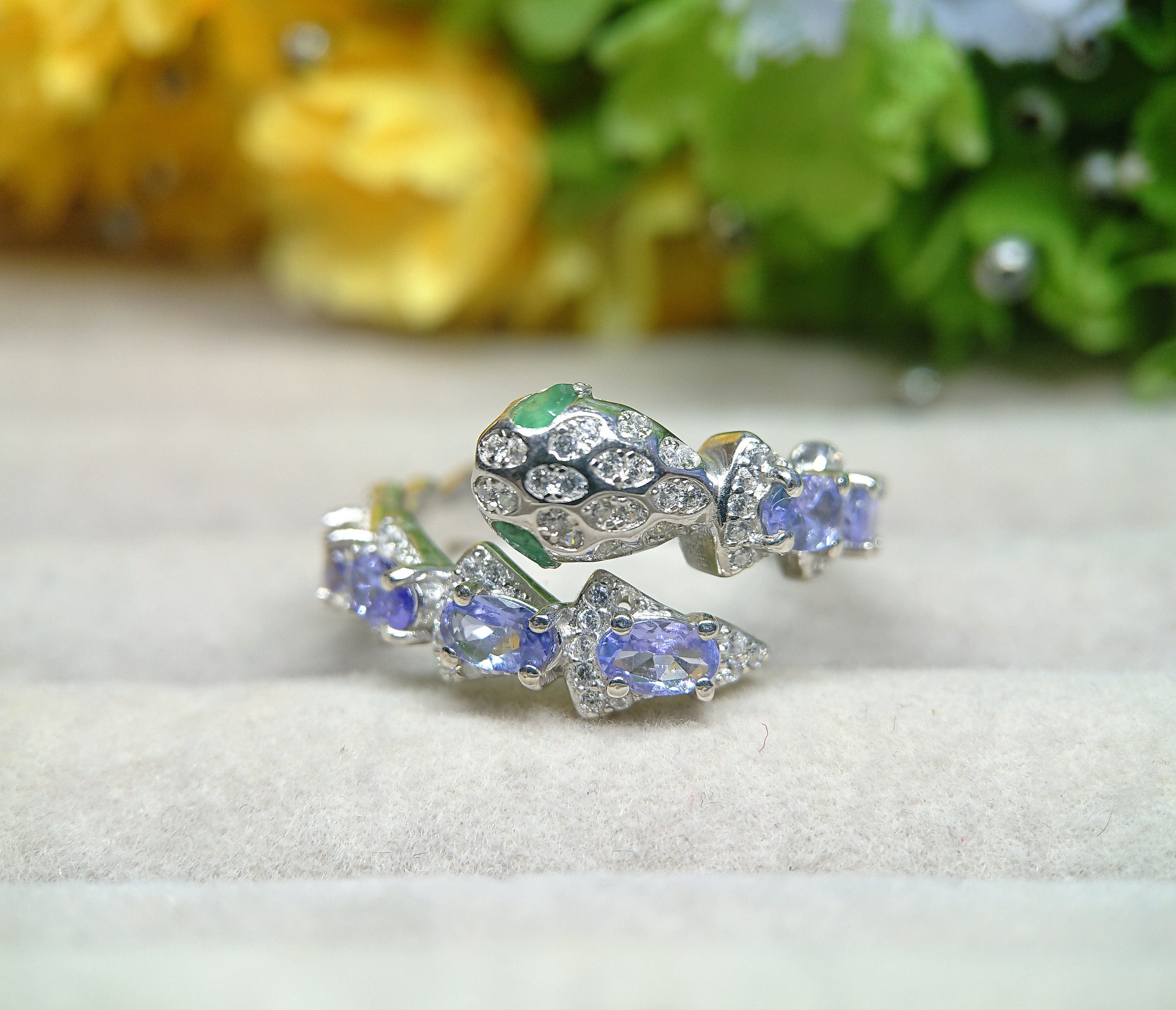 タンザナイト エメラルド リング 925 ☆0198  KIRABOSHIgem