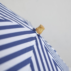 【訳あり品 約2,500円引き】竹ハンドル UVカット折りたたみ傘 stripe 紫外線99.9%カット 晴雨兼用 日傘 20枚目の画像