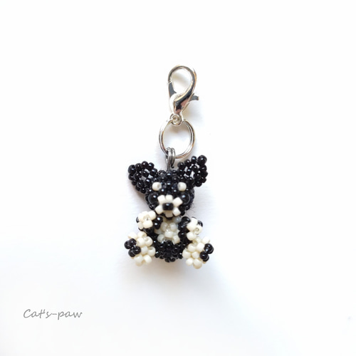 ビーズドール 特小ビーズ ちびチャーム チワワ(ブラックタン)犬雑貨 犬