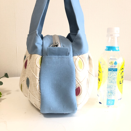 ラウンドバック インポートファブリック あおりタイプ トートバッグ  