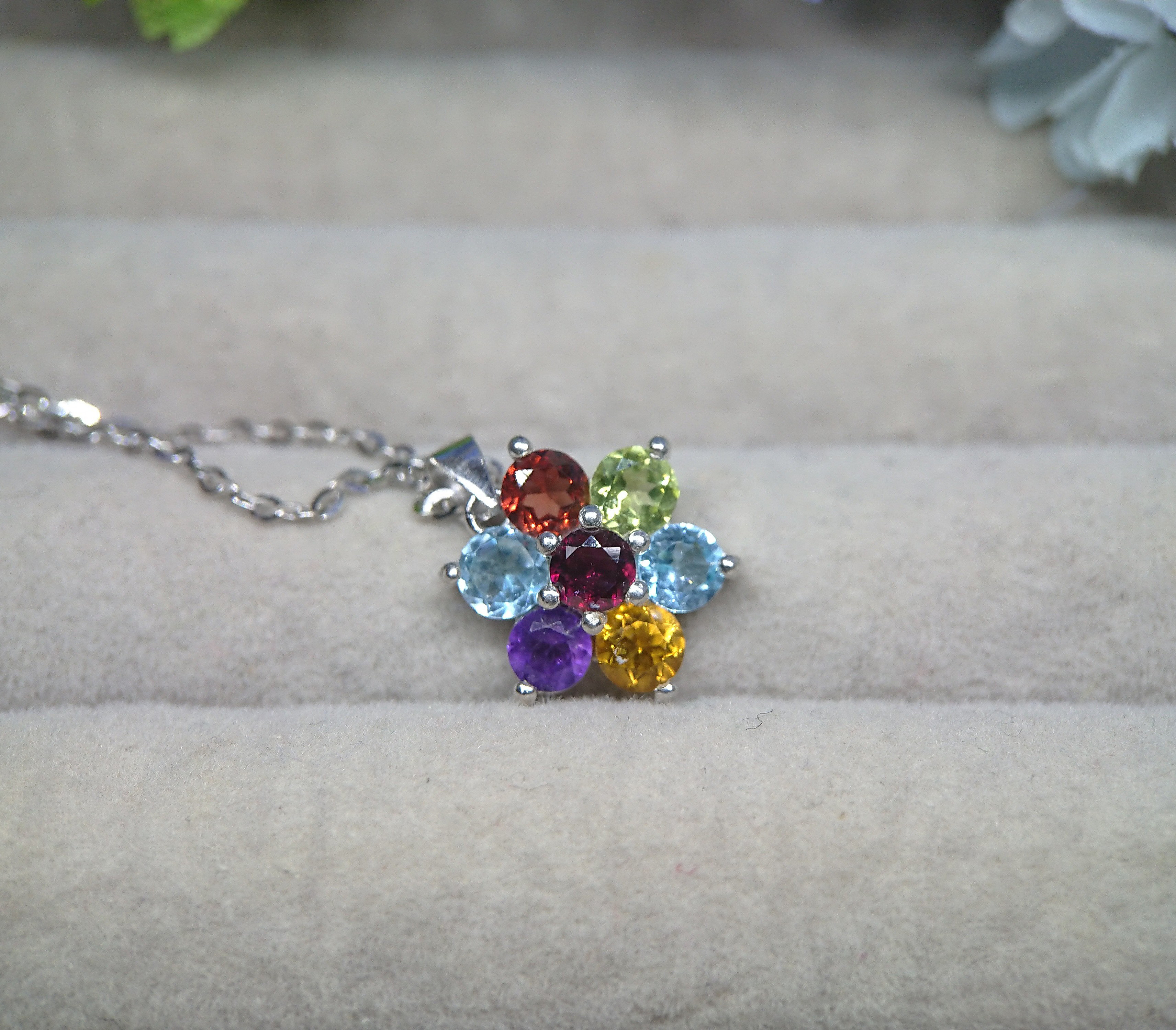 アメジスト シトリン トパーズ他 マルチストーン ペンダントトップ 925 ☆0196  KIRABOSHIgem