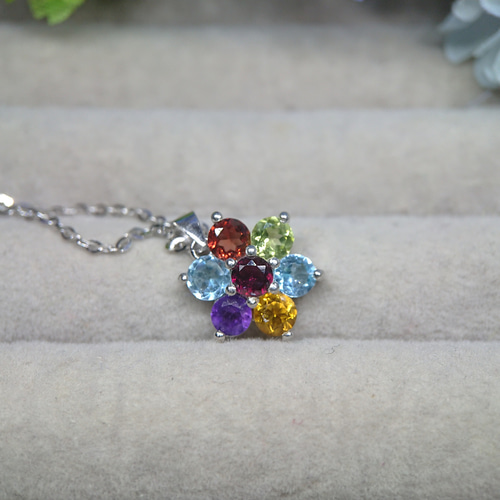 アメジスト シトリン トパーズ他 マルチストーン ペンダントトップ 925  