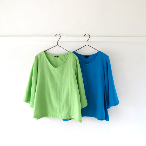 全50色 / ダブルガーゼ / SS~10L / 選べるサイズ・着丈・襟・袖 / ブラウス / オーガニックコットン 1枚目の画像
