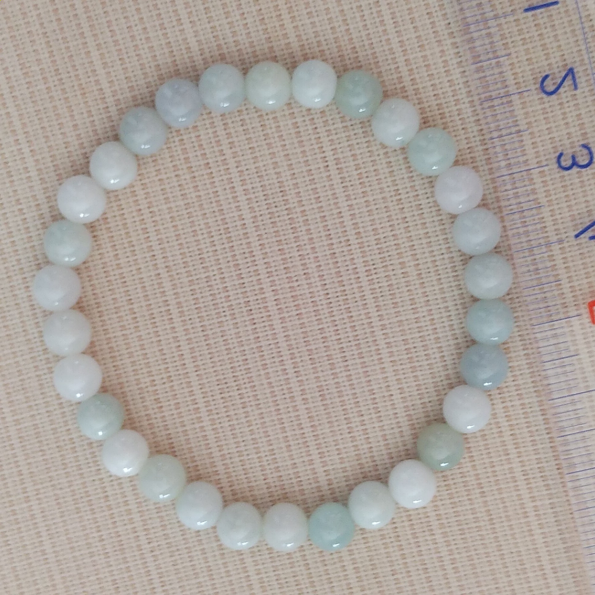 【説明必読】【送料無料】糸魚川翡翠　6mm前後　ブレスレット　希少ストーン　16cm　Mサイズ　お直し可