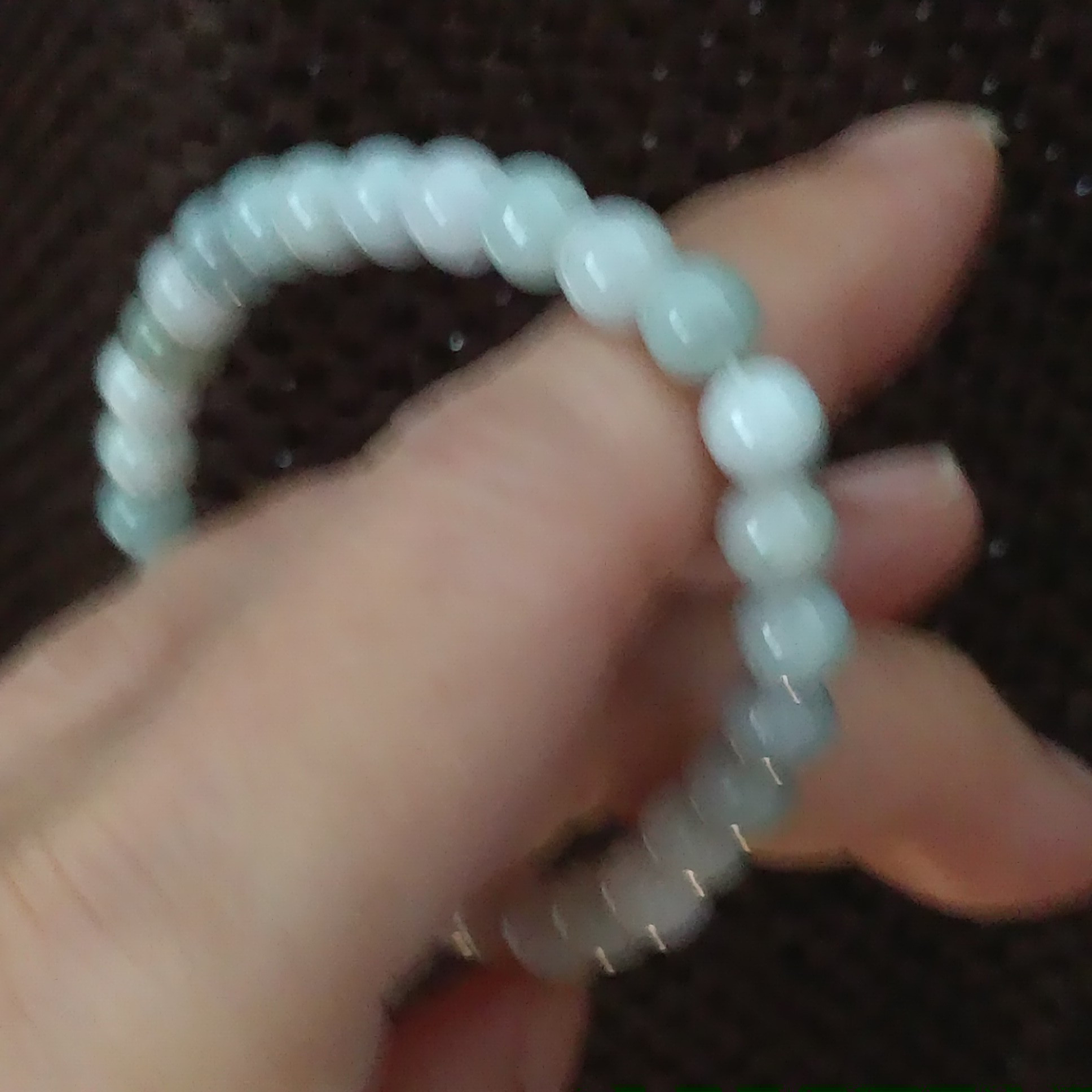 【説明必読】【送料無料】糸魚川翡翠　6mm前後　ブレスレット　希少ストーン　16cm　Mサイズ　お直し可