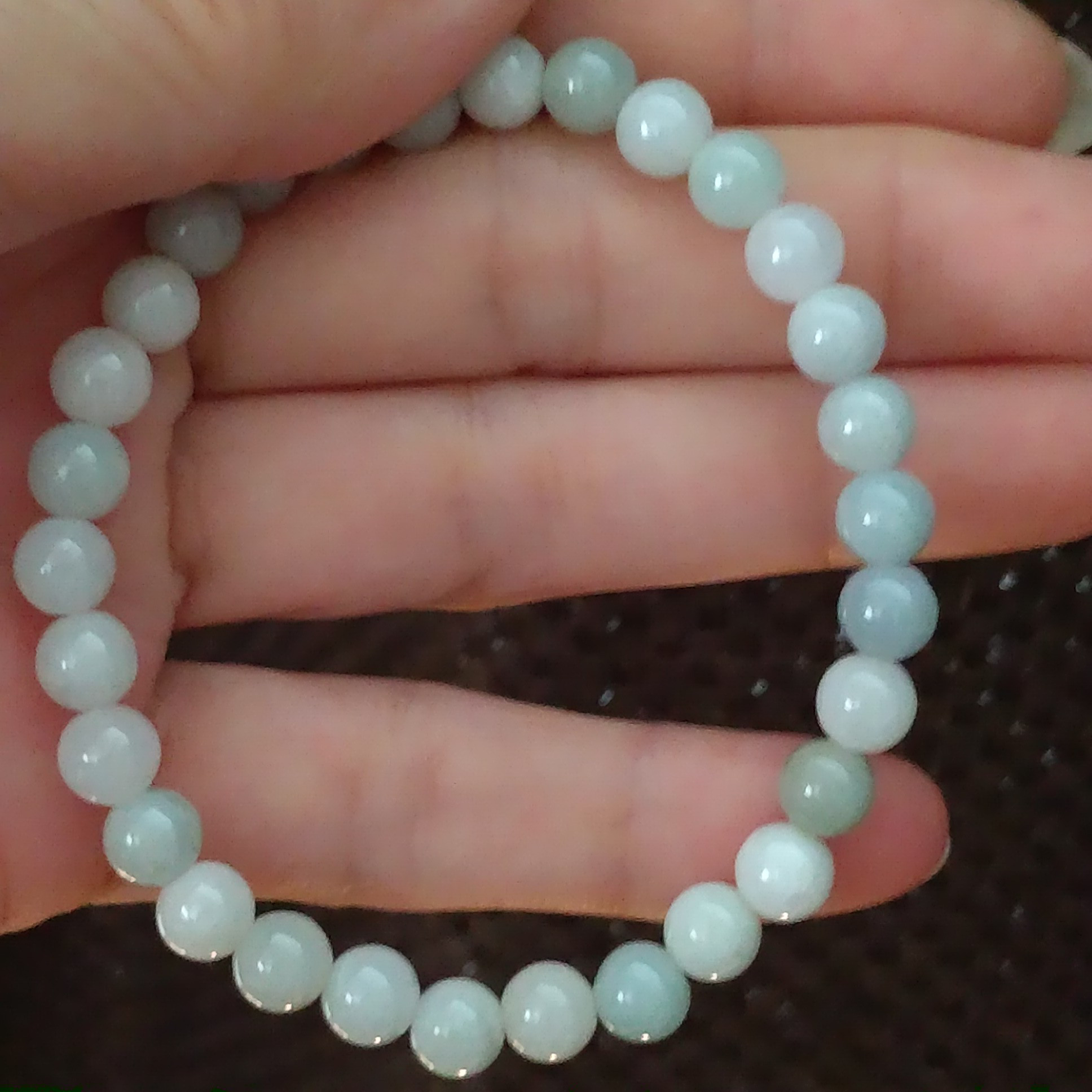 【説明必読】【送料無料】糸魚川翡翠　6mm前後　ブレスレット　希少ストーン　16cm　Mサイズ　お直し可