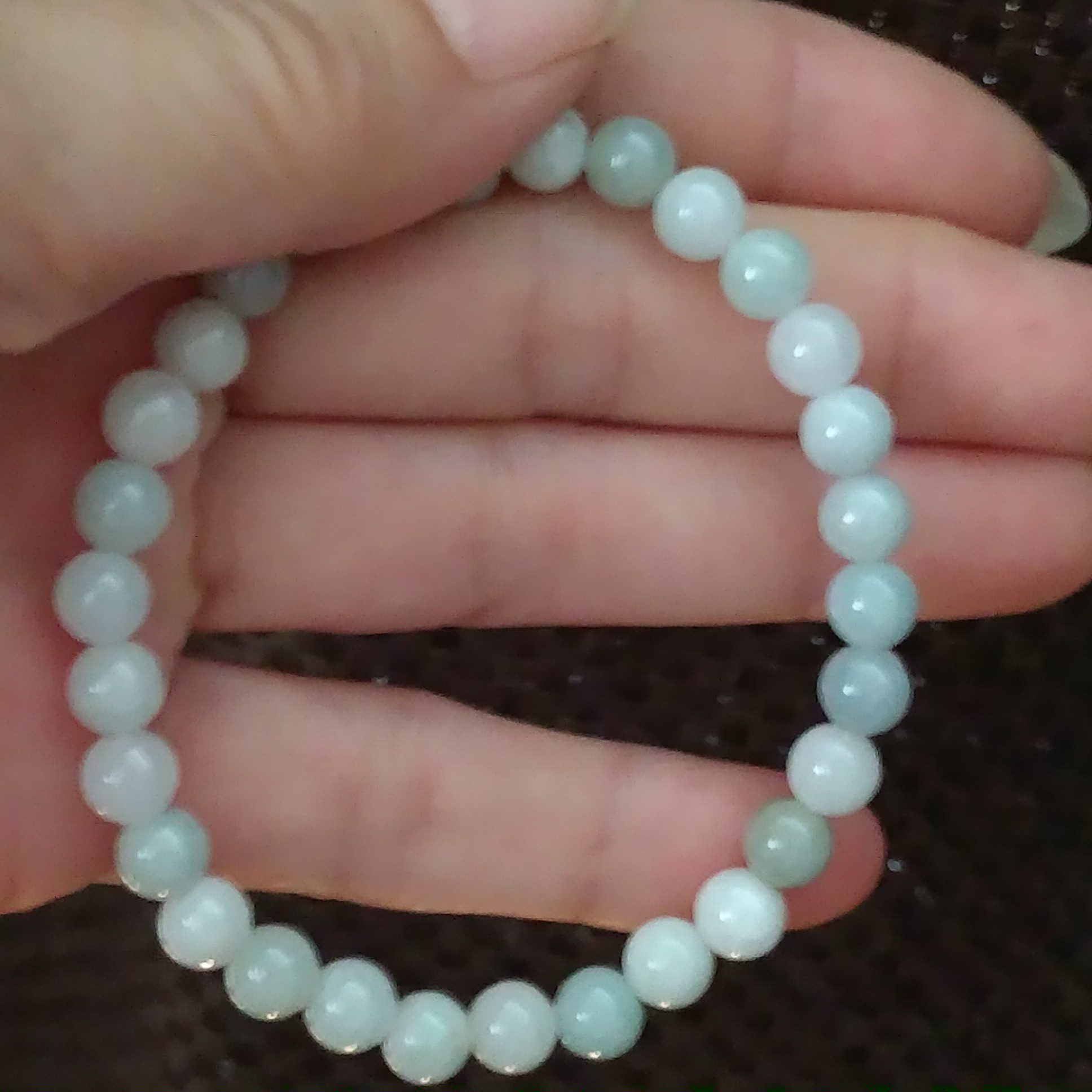 【説明必読】【送料無料】糸魚川翡翠　6mm前後　ブレスレット　希少ストーン　16cm　Mサイズ　お直し可