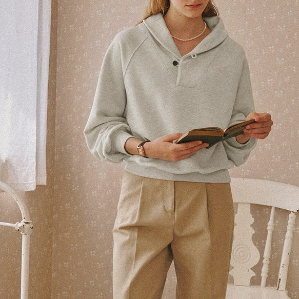 秋季純棉翻領派克大衣 第6張的照片