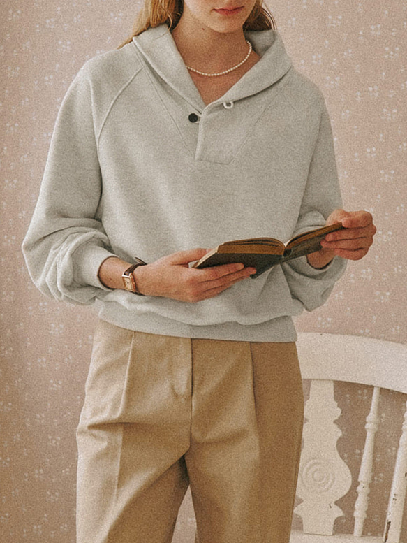 秋季純棉翻領派克大衣 第2張的照片