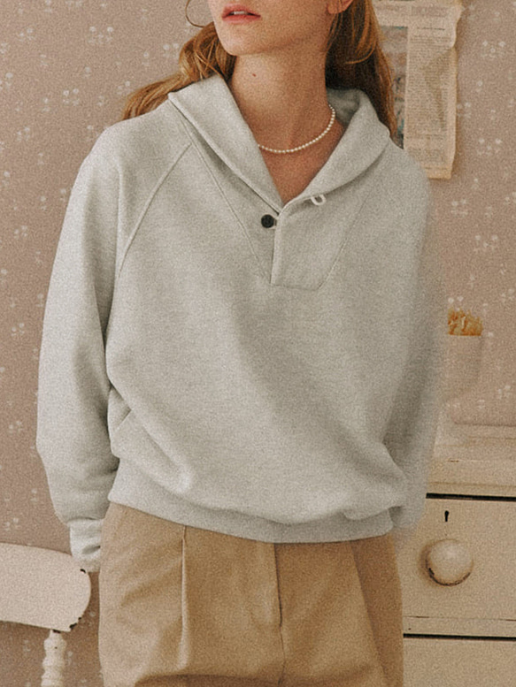 秋季純棉翻領派克大衣 第1張的照片