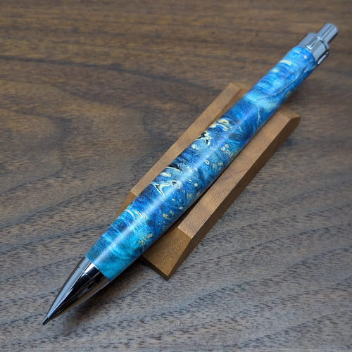 野原工芸 斑紋純銀色 スタビライズドウッド栃スピルテッド 野原工芸 斑紋純銀色 スタビライズドウッド栃スピルテッド