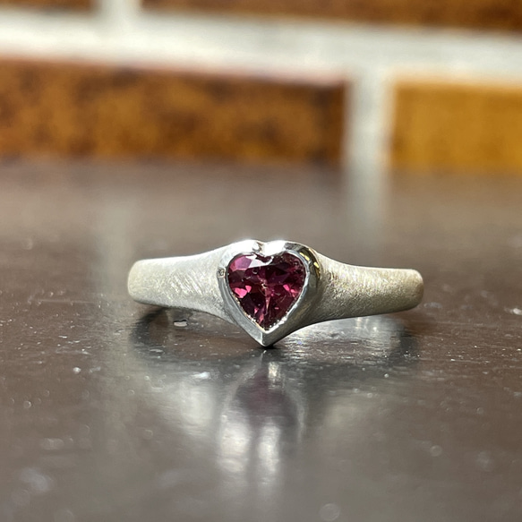 ルベライト ピンク トルマリン ハートシェイプカット 0.4ct 印台