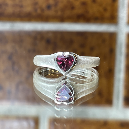 天然石ルベライトシルバーリング刻印有希少ピンクトルマリン大粒エルメス