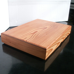 ○屋久杉 無垢 A4クリアファイルが入る文具箱 書道具箱 小物入れ 木製