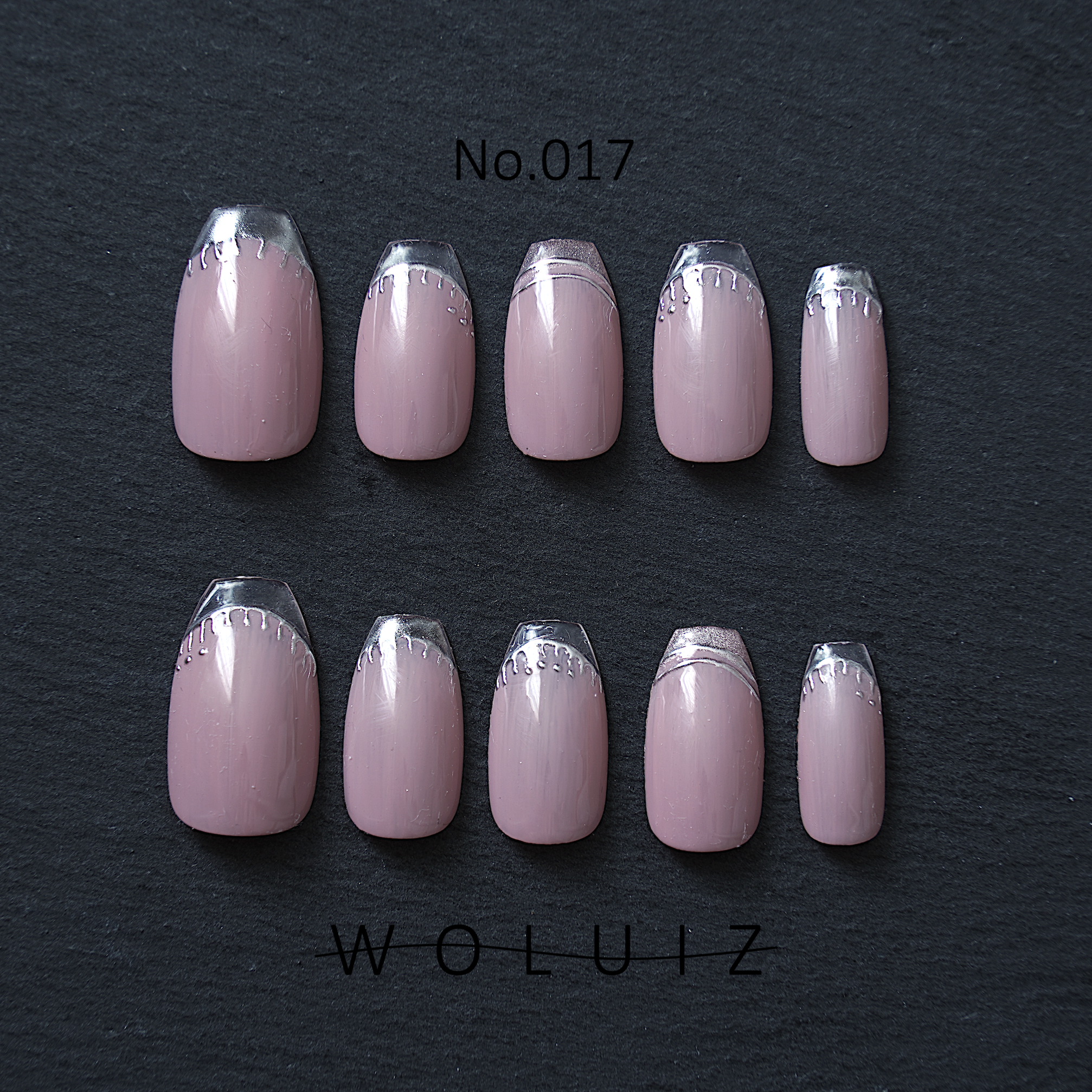 pink×white×silver ネイルチップ ピンクホワイトゼブラシンプルギャルネイルチップ ネイルチップ