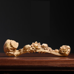 木彫りの琵琶法師(手のひらサイズ) その他置物 木彫りのいの 通販