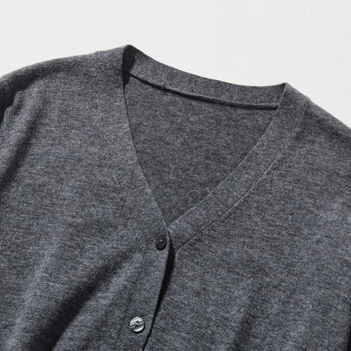 着回しコーデの味方になるvネックカーディガン メリノウール100