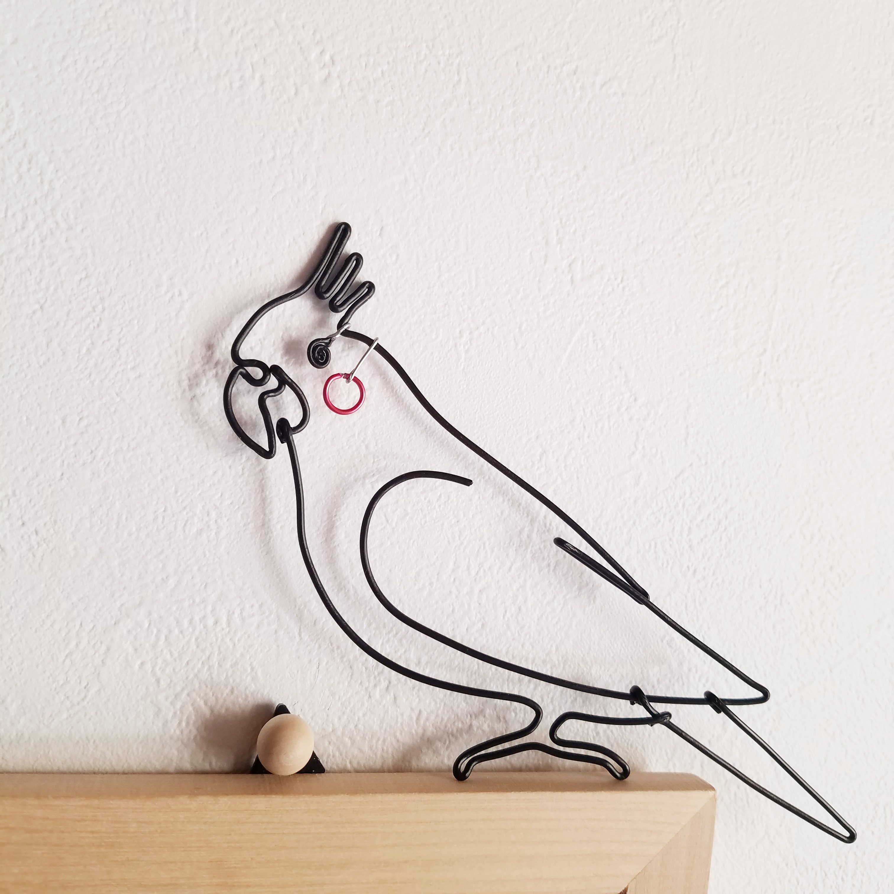 ワイヤーアート　ワイヤークラフト　オカメインコちゃん ワイヤーアート　ワイヤークラフト　オカメインコちゃん