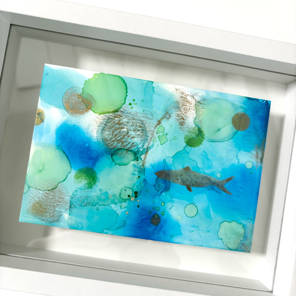 アート原画〈金色の魚の住むところ、2〉ポストカードサイズ