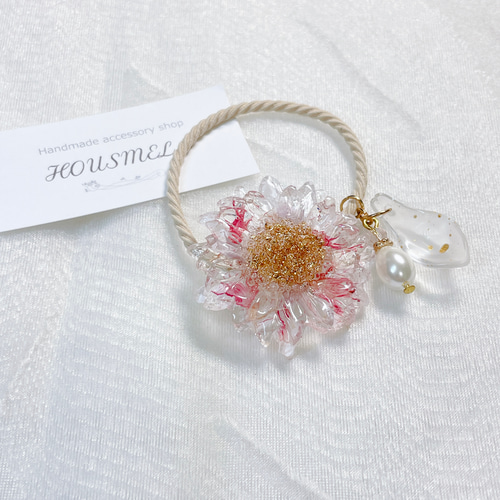 ヘアゴム ピンクベージュ 約3.5cm ヘアゴム ピンクベージュ 約3.5cm