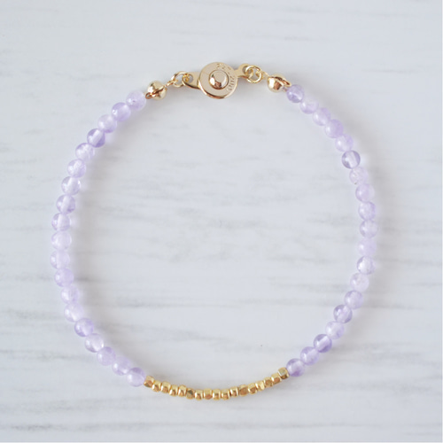 ラベンダーアメジストのブレスレット｜ 3ミリサイズ ブレスレット