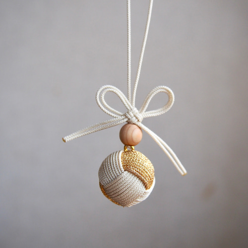 お守り福玉鈴「金彩」＊根付け紐 帯飾り ストラップ