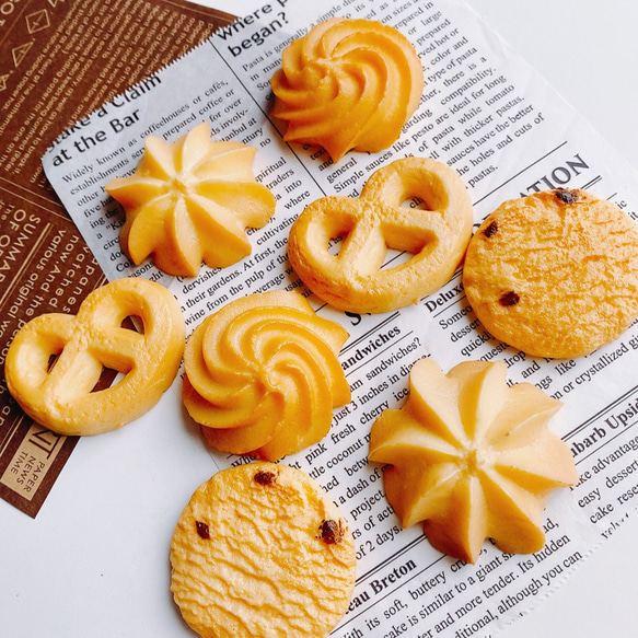 こんがり焼けた本物そっくりなクッキー 食品サンプル ディスプレイ 4個