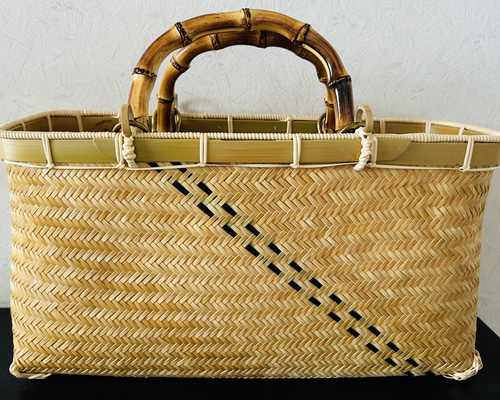 竹細工のかごバッグ 二重輪口編み盛かご！ #竹細工 #竹工芸 #竹 #竹製品 #竹細工 #竹