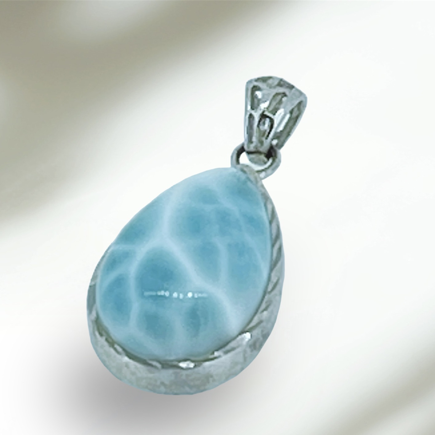 SV925 高品質ラリマーペンダントトップ