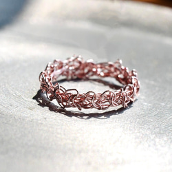 ニコ♡ k18リング スクリューチェーン チェーンリング 1.1㎜幅 ニコ