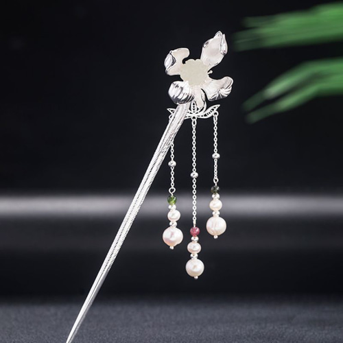 蓮の花のかんざし - 別な日の装いや日常のおしゃれに K158（蓮と鯉の  