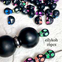 NEW カスタムボールペントッパー 16個/ランダムカラー ネオン ブラック  