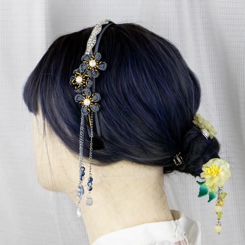 和風ガラス細工の木軸かんざしセット「花風雅」 かんざし Älä itke