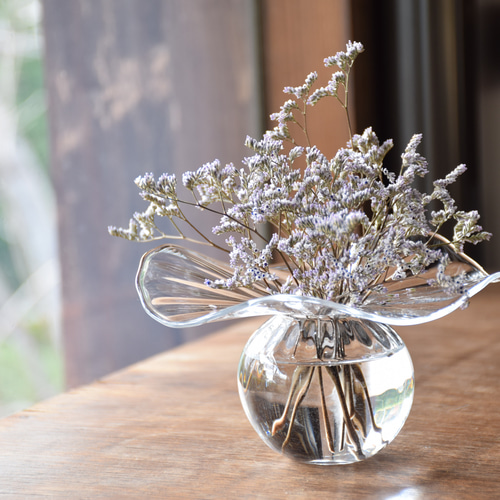 アートグラスガラス花瓶お菓子入れアンティーク昭和レトロ