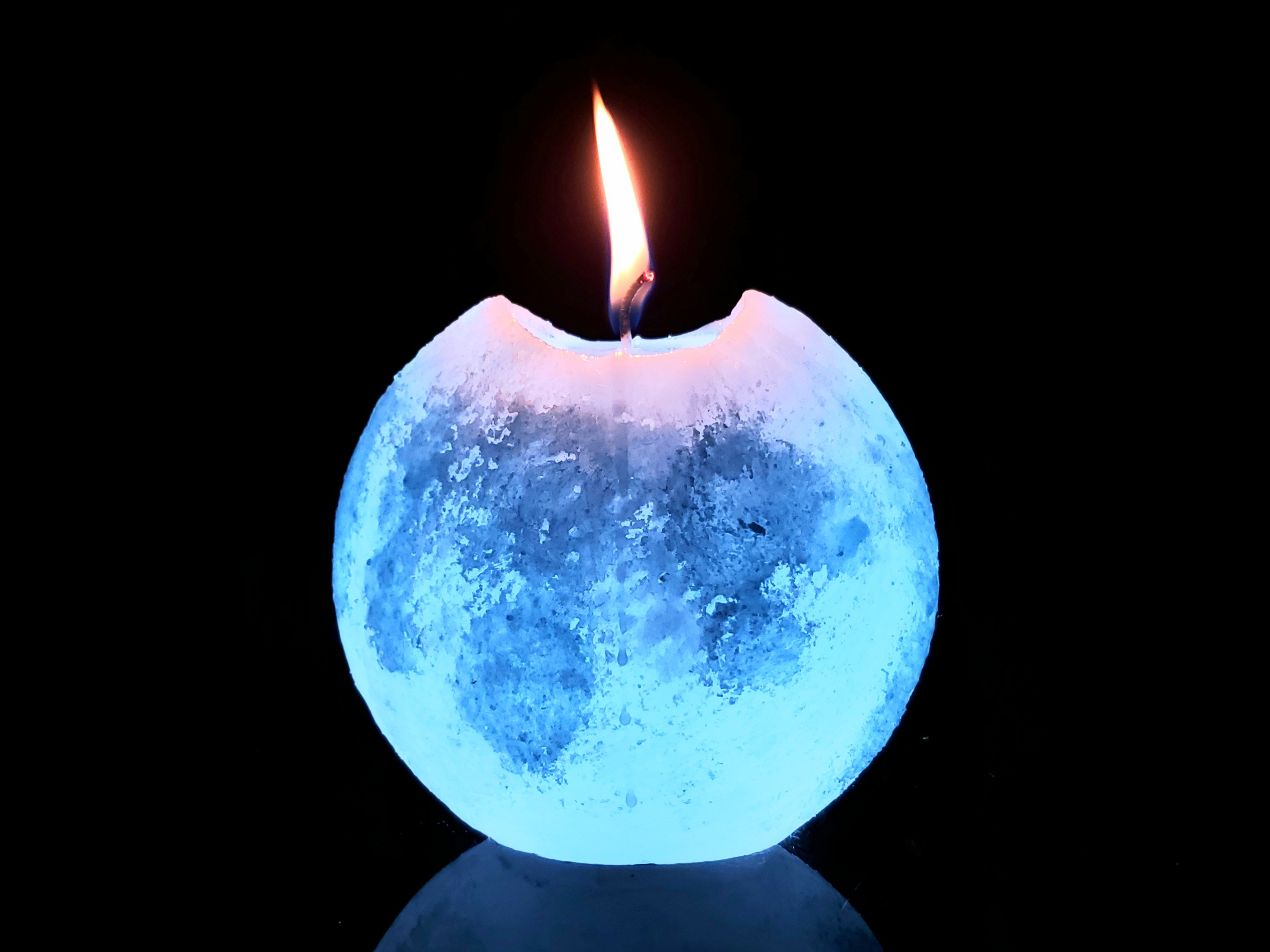 月と暦　碧　-tuki to koyomi ao-　アロマキャンドル　ブルームーン