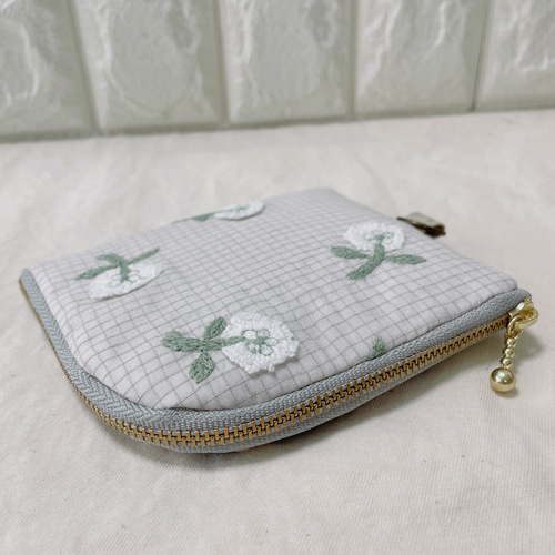 ミナペルホネン ハンドメイド skip L字ポーチ ポーチ みろん 通販  