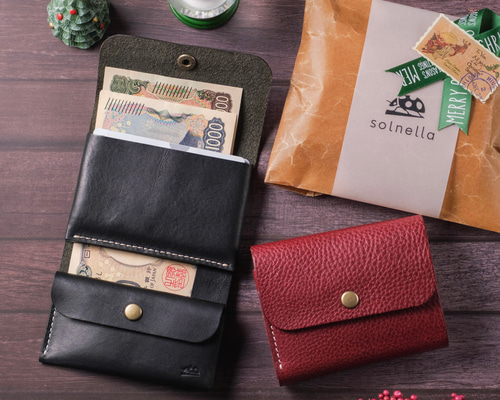 今年も再販｜お札を折らないふっくら可愛い三つ折りミニ財布｜名入れ可