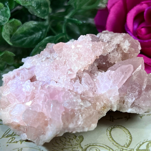 トラウマの昇華໒꒱ ピンクアメジスト クラスター ラフストーン