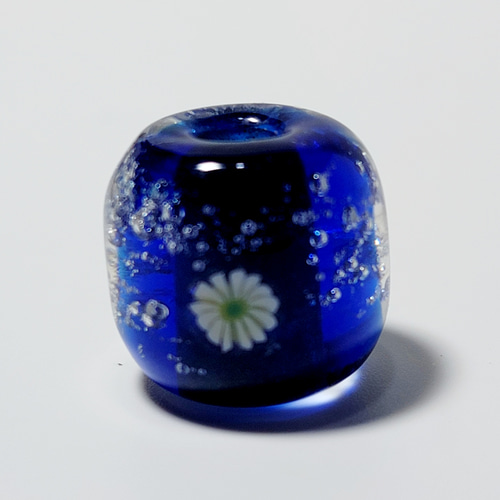 ★Y0901★アンティーク　藤村とんぼ  ガラス　ビーズ　蜻蛉玉　花文様 SALE＊泡玉＊トンボ玉＊とんぼ玉＊蜻蛉玉＊ガラスビーズ