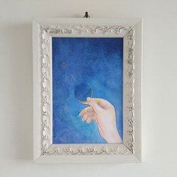 夢をたどる月の舟 2／星のかけらをあつめて2 Lサイズ　原画　額縁無し 27045f27a59c577432049ab33a745b