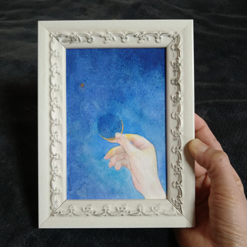 Cherryさま専用3月（原画）月と一緒に【水彩画】ほか　6点おまとめ Watercolor demonstration | Sakura (Cherry blossom) 水彩画〜桜