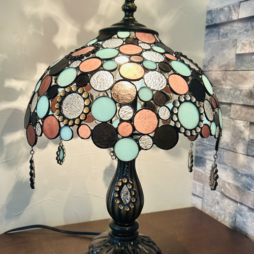 最終価格‼︎ 綺麗なアンティーク・ステンドグラスのランプ ステンドグラスのランプ『アラジン2』 スタンドライト・テーブル