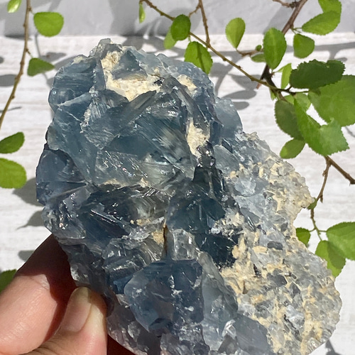 ★特選一石★天使の石♡【200gセレスタイト『天青石』結晶原石さざれ】❤️ セレスタイト（天青石）は魂も清めるとされています｜銀座東道天然石専門店