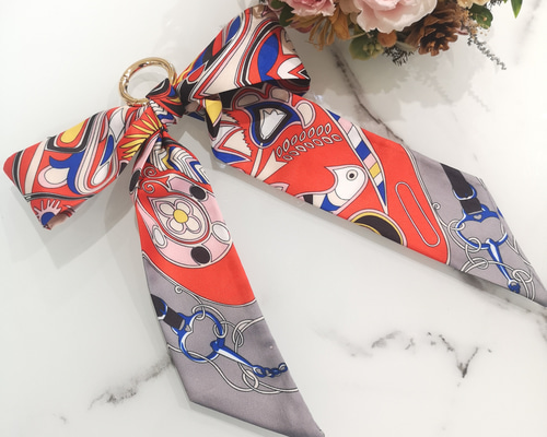 【SALE 】リボンスカーフ　バッグスカーフ　バッグチャーム25枚×2 dfb7c555f0b1461c086e0ff7dc289c