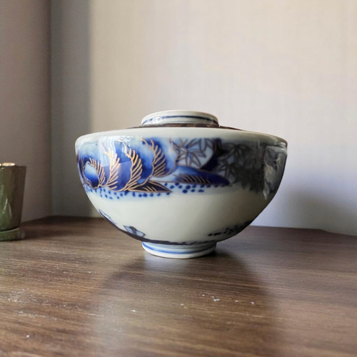 伊万里染付煮物碗 大明成化年製 5客セット福禄寿尊図 茶碗・めし