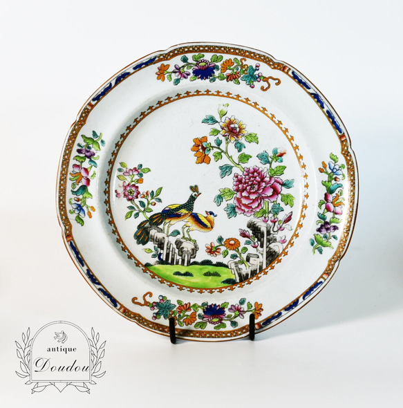 アンティーク1805-1830年　Spode　シノワズリ プレート【s0218】 アンティーク 1805-1830年 Spode シノワズリ プレート【s0218】 中皿