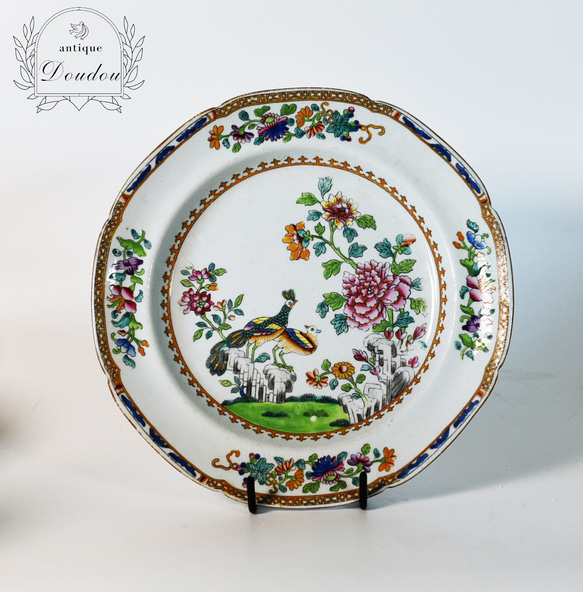 アンティーク 1805-1830年 Spode シノワズリ プレート【s0152