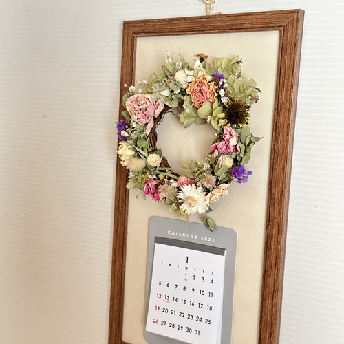ドライフラワーリース&2025カレンダー カレンダー Rest garden 通販