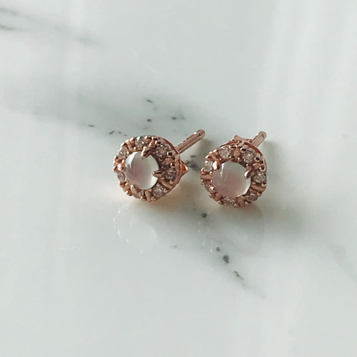 P70-001] ジェイド JADE ヒスイ 本翡翠 ピアス 天然石 一点物