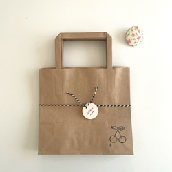 ヴィンテージ　紙袋 ヴィンテージスタンプの手提げ袋 紙袋 クラフト 5枚 ラッピング袋